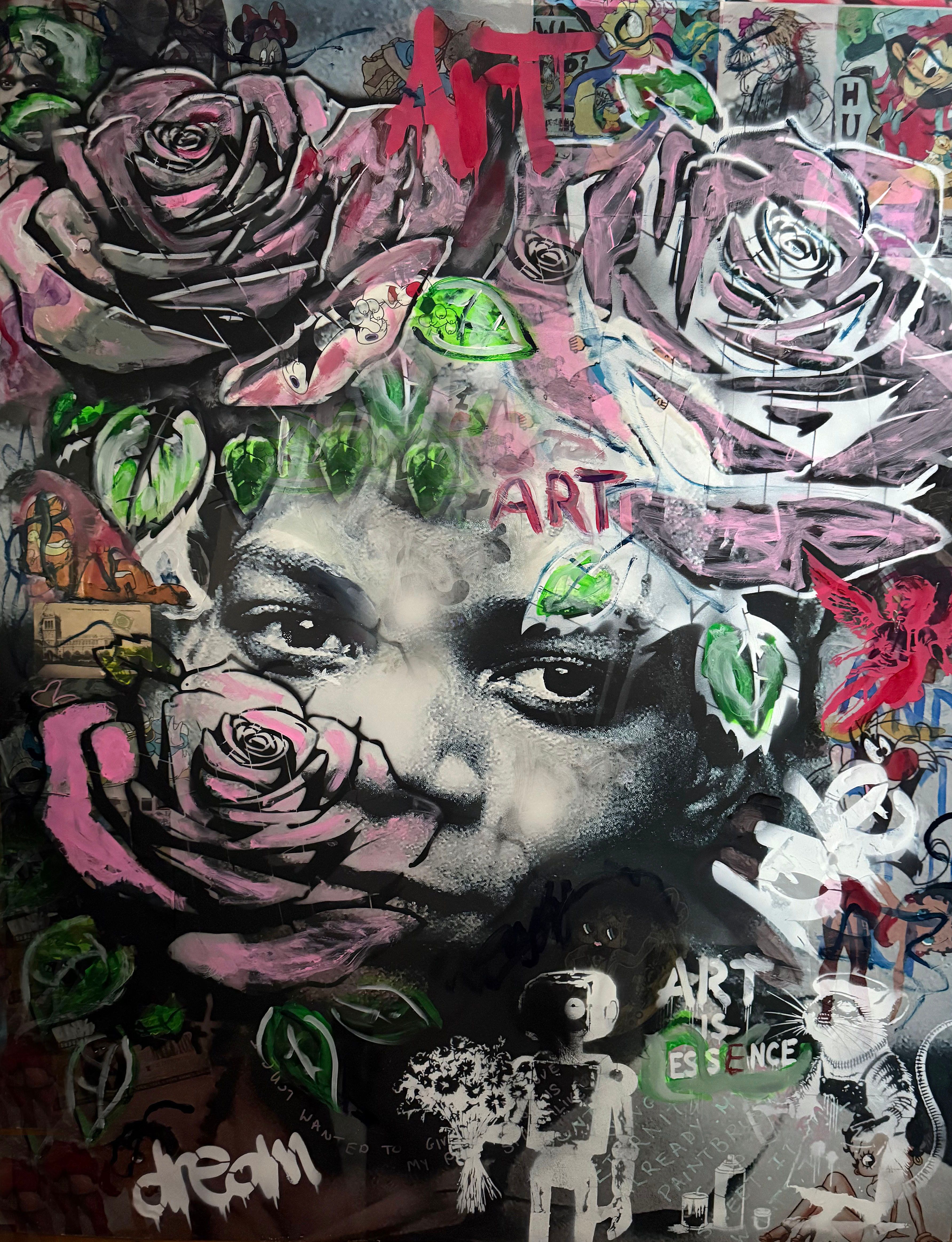 Beautiful Art- by GILDA-5 by 4 feet -Acrylic spray paints -2014.jpeg