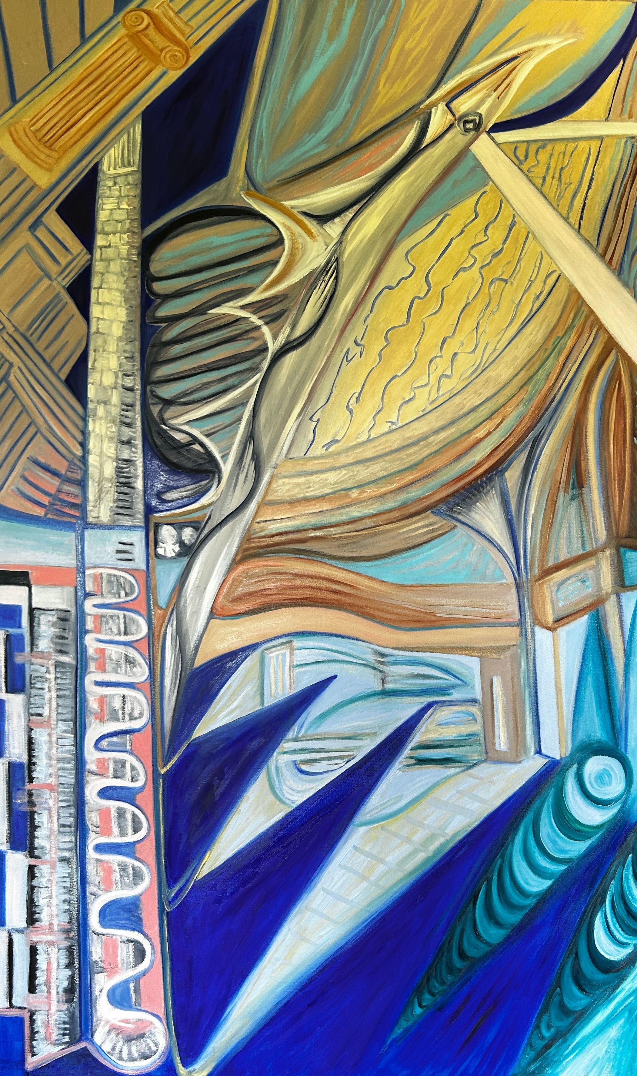 Denise Carvalho_Infinite Finalities (Thanks to Michelucci, Calatrava, Ivernizze, beyond and before)_oil on canvas, 60 x 36.JPG
