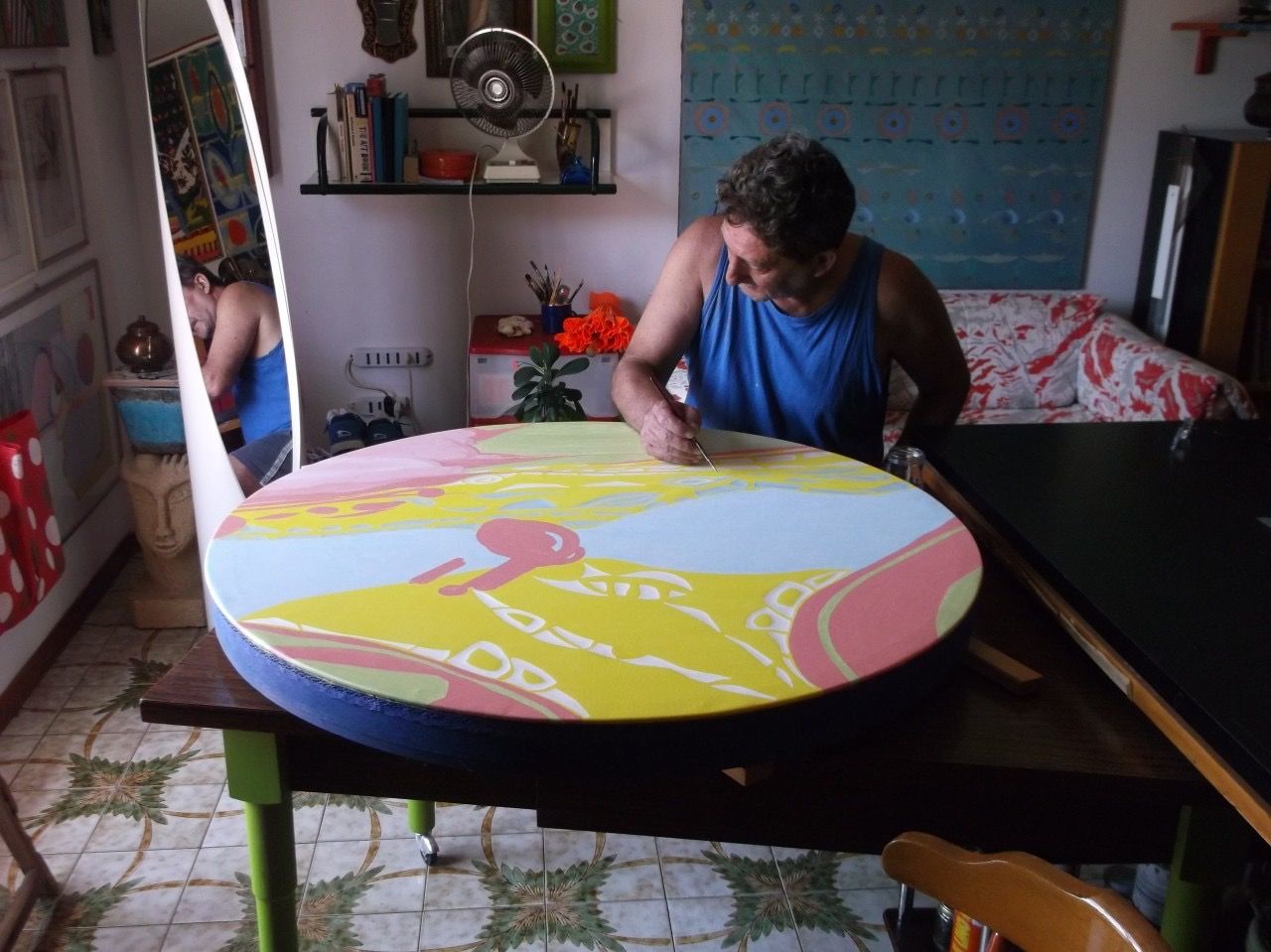 Carlo Vanchieri in his studio