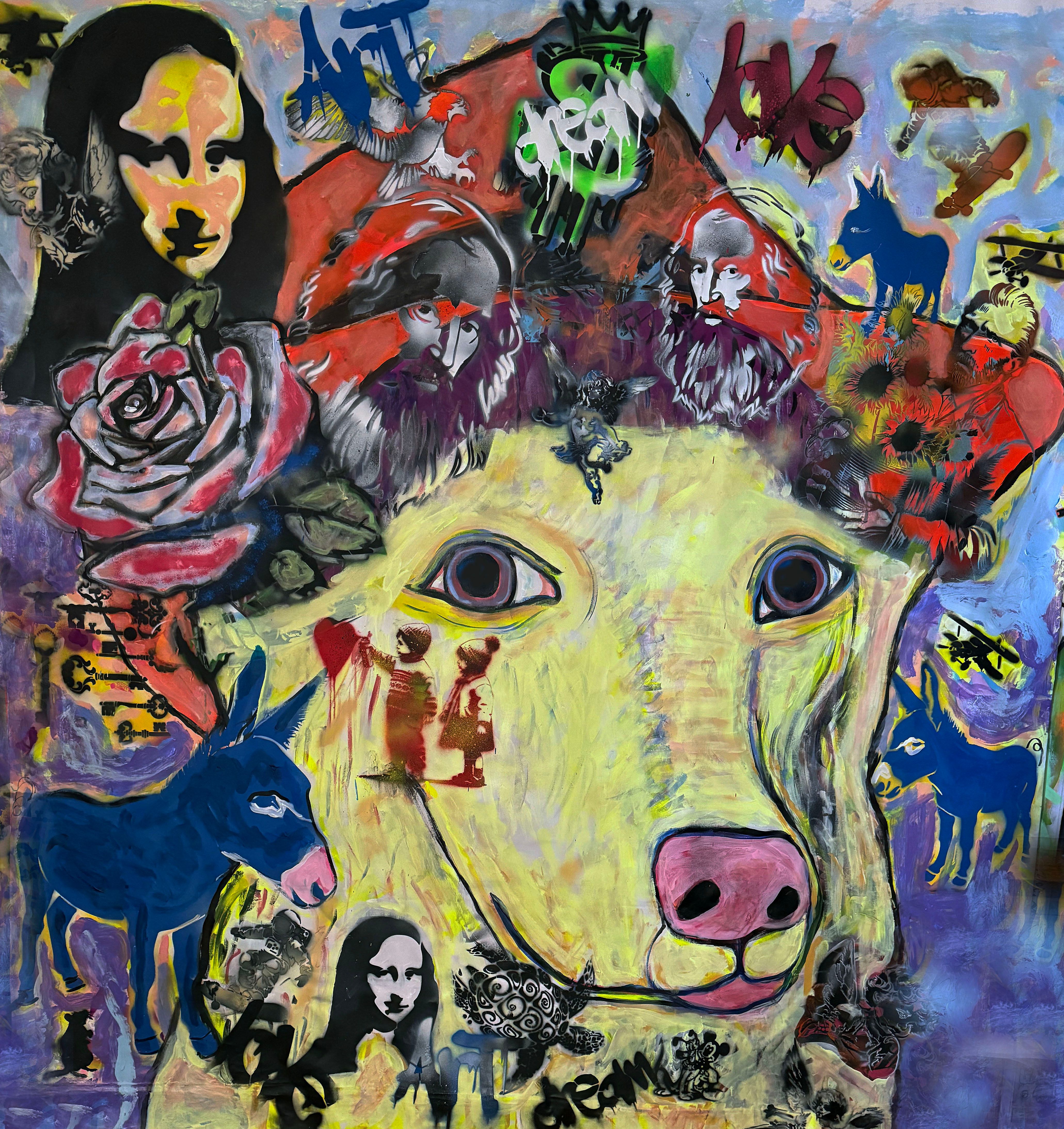 Louis By Gilda - 6 by 6 feet - Acrylics and spray paints -2014.jpeg