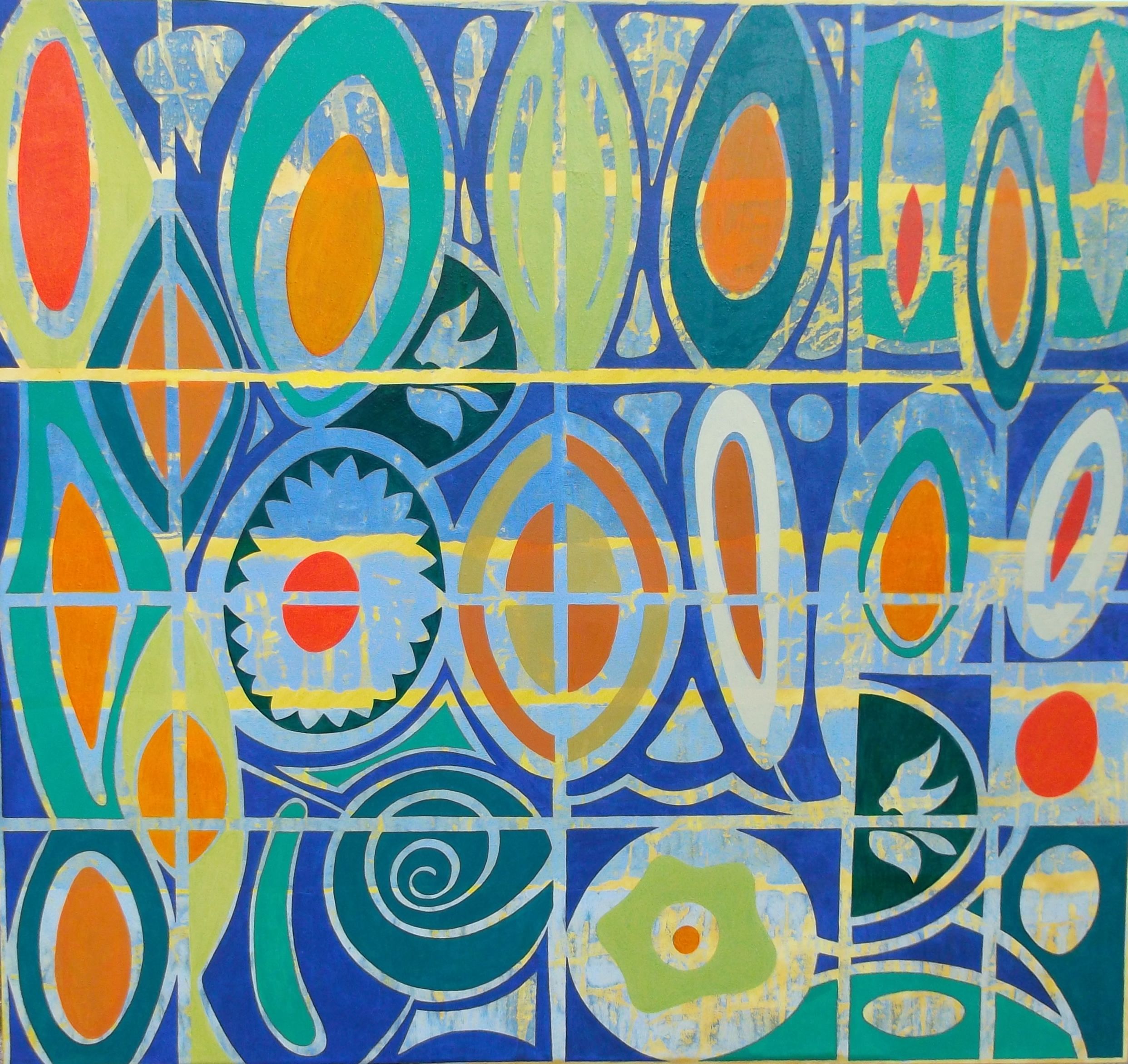 ToT. pz. Vuoto Pieno 2002, oil and tissue paper painted in oil on canvas by Carlo Vanchieri